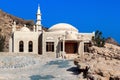 Construction of a mosque in the mountains Royalty Free Stock Photo