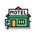 construction motel color icon vector illustration Royalty Free Stock Photo