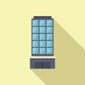Construction multistory building icon flat vector. Plan area style Royalty Free Stock Photo