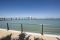 Construction of the new bridge in Cadiz, Spain Royalty Free Stock Photo