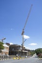 Construction of a new building, with crane in Sandton, Johannesburg