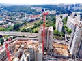 Construction of new buildings in Singapore Royalty Free Stock Photo