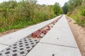 Construction of new concrete road in Europe Royalty Free Stock Photo