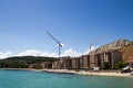 Construction of new elite housing on the sea Royalty Free Stock Photo