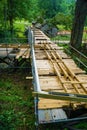 Construction of a New Flume at Mabry Mill, Blue Ridge Parkway, Virginia, USA Royalty Free Stock Photo