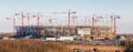 Construction of new football stadium in Rostov-on-Don. Russia Royalty Free Stock Photo