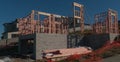 Construction of new home building, Auckland, New Zealand