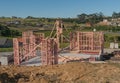 Construction of new home building, Auckland, New Zealand