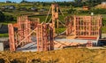 Construction of new home building, Auckland, New Zealand