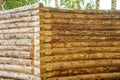 Construction of a new log house in the village Royalty Free Stock Photo