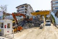Construction of a new metro line in Istanbul. Royalty Free Stock Photo