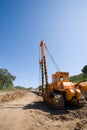 Construction of a new oil pipeline Royalty Free Stock Photo