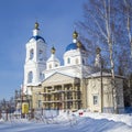 Construction of a new orthodox church Royalty Free Stock Photo