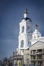 Construction of a new orthodox church Royalty Free Stock Photo