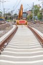 Construction of a new railway line Royalty Free Stock Photo