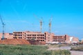 Construction of a new residential complex Royalty Free Stock Photo