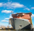 The construction of a new ship Royalty Free Stock Photo