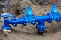 Construction of new water supply system Royalty Free Stock Photo