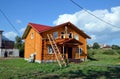 Construction of new wooden house