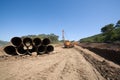 Construction oil pipeline Royalty Free Stock Photo