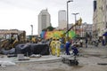 Construction at Olympic fan zone area for Rio2016