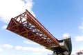 Construction of the overpass through the central Moscow ring.