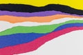 Construction paper colors cutout white space flow strips