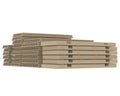 Construction planks isolated on background. 3d rendering - illustration Royalty Free Stock Photo