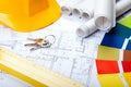 Construction Plans Royalty Free Stock Photo