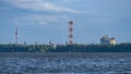 Construction of a plant and a terminal for the production and transshipment of liquefied natural gas in Vysotsk viewed from sea