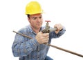 Construction Plumber Working