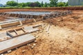 Construction Prepared For Concrete Pouring Slab of New Commercial Building Royalty Free Stock Photo