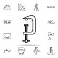 construction press icon. Measuring Instruments icons universal set for web and mobile