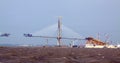 Construction process of Cadiz Second Bay Bridge. Spain