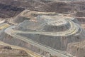 Construction process of enormous mine waste dumps Royalty Free Stock Photo