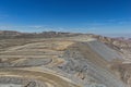 Construction process of enormous mine waste dumps Royalty Free Stock Photo