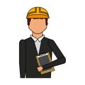 Construction professional avatar character