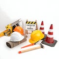 Construction in progress design isolated on white background Royalty Free Stock Photo