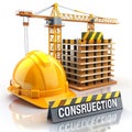 Construction in Progress Design isolated on white background Royalty Free Stock Photo