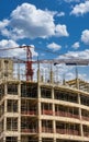 construction in progress on the site of a multistory building Royalty Free Stock Photo