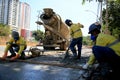 Construction of a public transport route