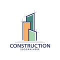 Construction realestate building logo design template Royalty Free Stock Photo