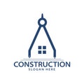 Construction realestate building logo design template Royalty Free Stock Photo