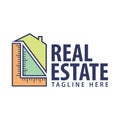 Construction realestate building logo design template Royalty Free Stock Photo