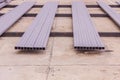 Construction: Rectangular steel tube with anti-rust paint preparing for fabrication of structural work Royalty Free Stock Photo