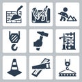 Construction related icons set Royalty Free Stock Photo