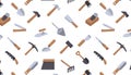 Construction and repair tools seamless pattern.