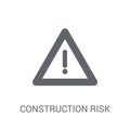 construction risk icon. Trendy construction risk logo concept on