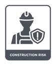 construction risk icon in trendy design style. construction risk icon isolated on white background. construction risk vector icon