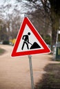 Construction Road Sign Royalty Free Stock Photo